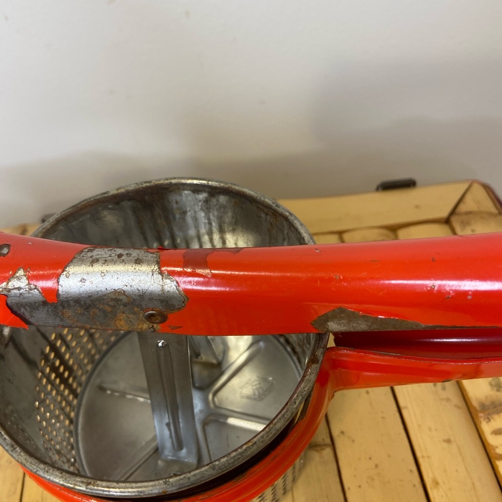Vintage Red Potato Ricer - Picture 4 of 7